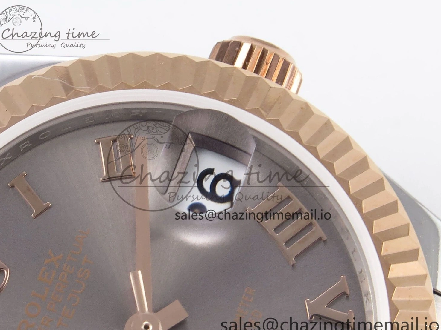 MiroTime 0401 Popular DateJust 31 278271 SS RG GMF 1:1 Best Edition 904L Steel Gray Roman Diamonds Dial on Jubilee Bracelet A 1165